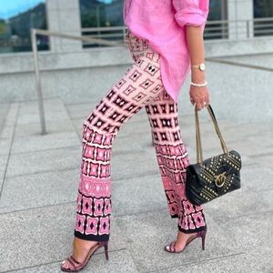 ZARA PRINTED FLARED PANTS